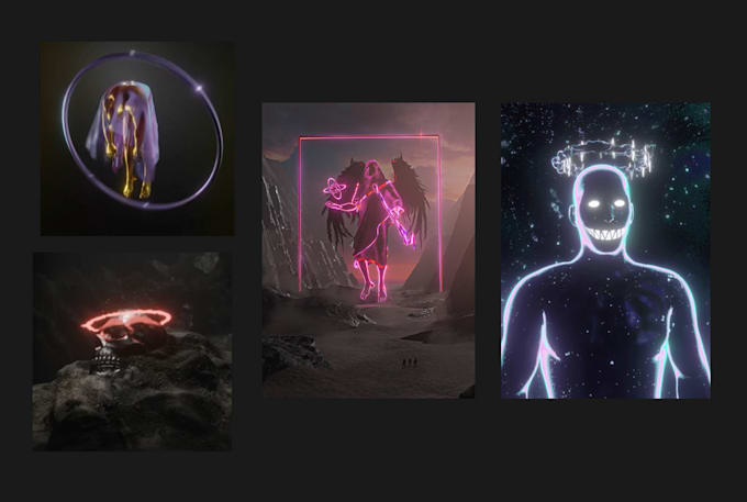 create cool looking 3d art with unique style