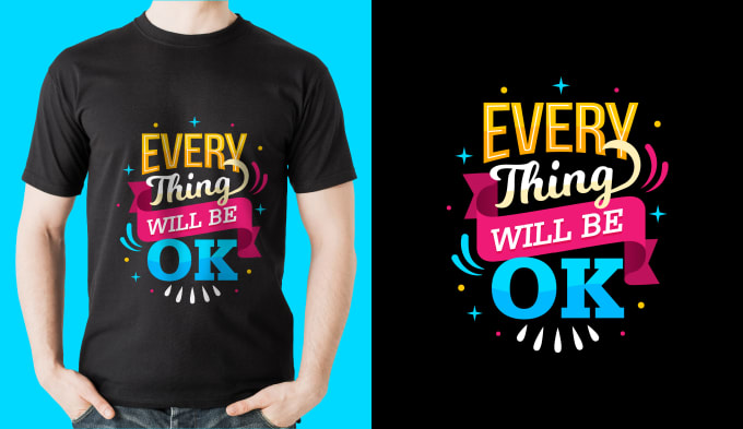 do custom illustration graphic and typography tshirt design