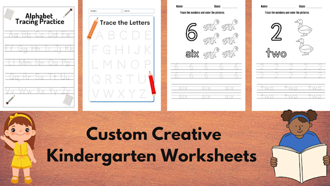 create custom creative kindergarten tracing worksheets