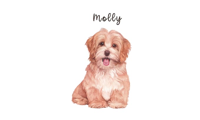 paint dog, cats, whatever pet portrait with watercolor