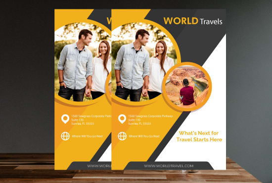 design a3, a4, a5, a6 sizes  travel flyer or poster