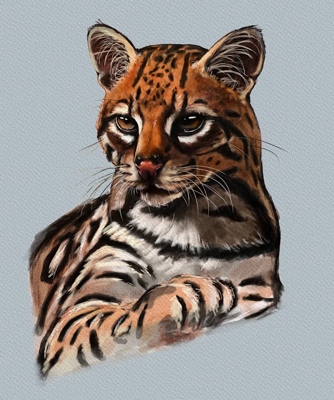 draw anything animals in digital watercolor style