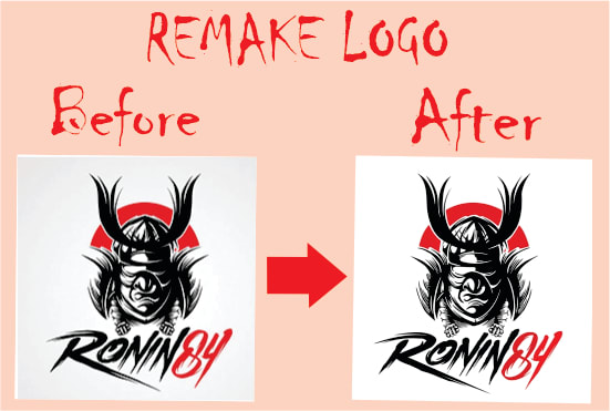 do remake, revamp, delineation and vectorize logo