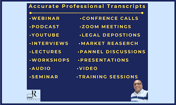 transcribe and clean bulk podcast, zoom, webinar, audio, video transcription