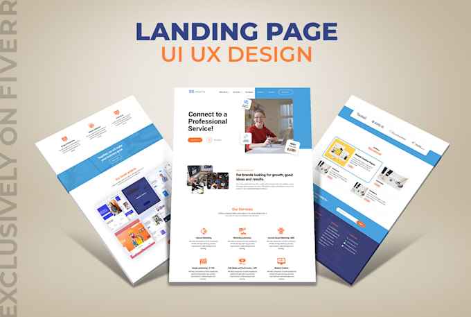 design professional uiux creative website landing page