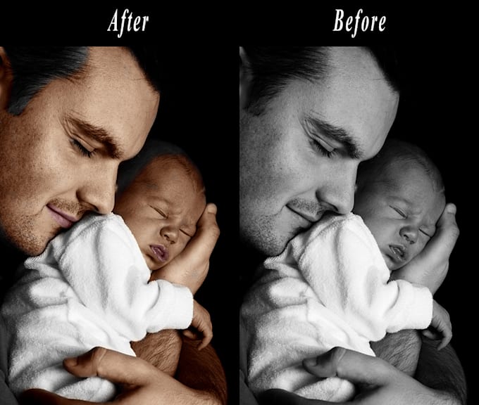 Doing color old black and white photos by Usamaijaz642 Fiverr