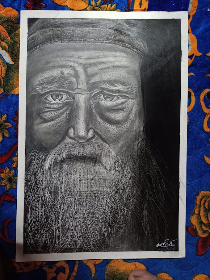 graphite pencil portraits and landscape
