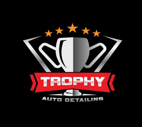 design a trophy logo for a car detailing business