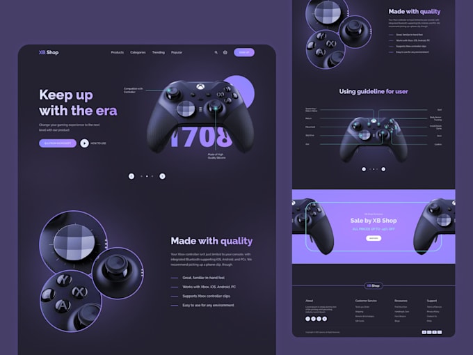 design PSD web UI UX and landing page in PSD, xd, figma or sketch format
