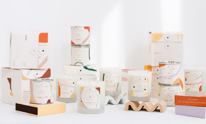 design luxury candle labels and packaging