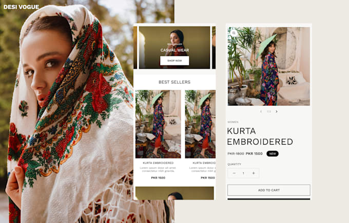 design conversion focused modern ecommerce website UX UI in figma