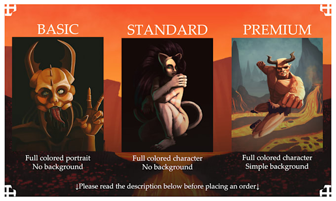 draw dark and medieval fantasy illustrations, and horror art