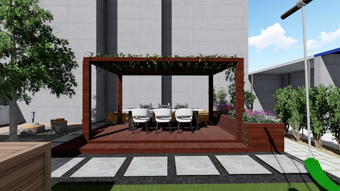 design your landscape 2d and 3d and rendering