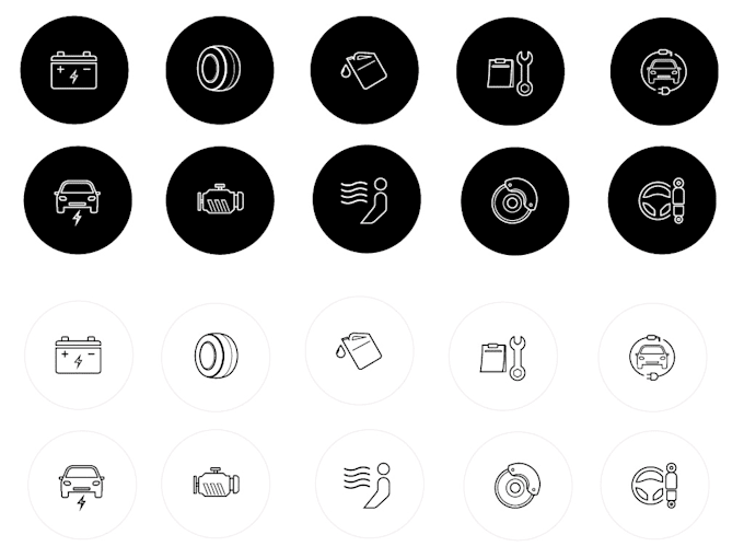 design minimalist flat icons for your app website or project