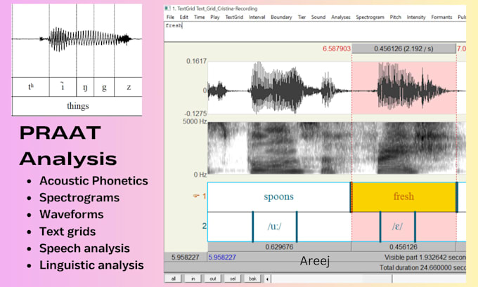 do phonetics and phonology analysis using praat, spectrograms, and ipa