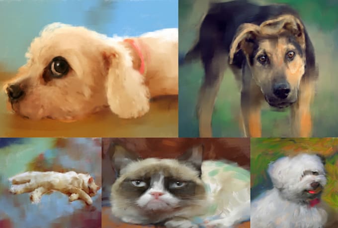 draw a colorful  portrait of your pet