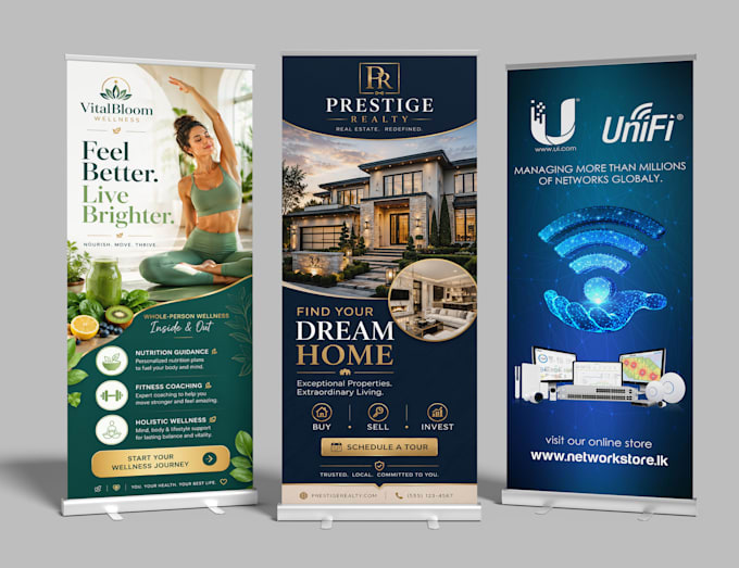design professional roll up banner and retractable banner