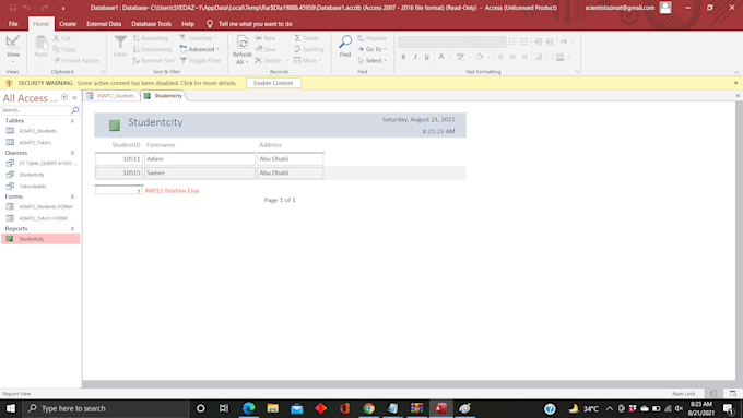 Create the ms access , sql ,mysql database by Scientistazmat | Fiverr