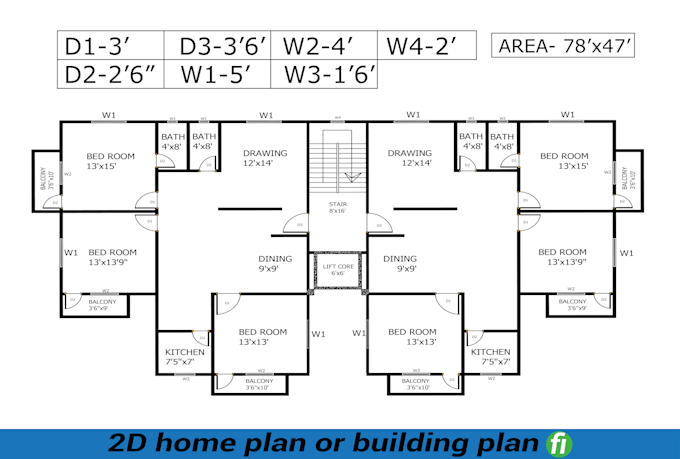 draw 2d design plan in autocad