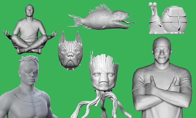 do 3d sculpting for 3d print, 3d game or 3d animation