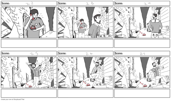 illustrate storyboard for animation