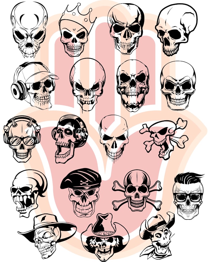Download Provide skeleton head svg bundle, human skull head cut ...