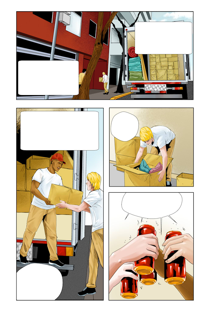 draw a manga or comic page for you