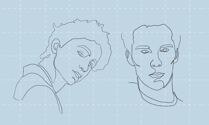 draw illustrations in one line art, minimalist line art style