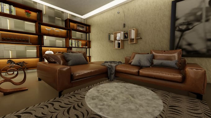 design interior with realistic rendering 3d images