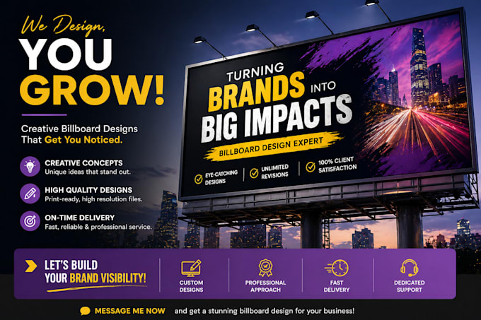 design eye catching professional billboard and hoarding design