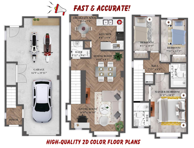 create 2d color floor plans from matterport models