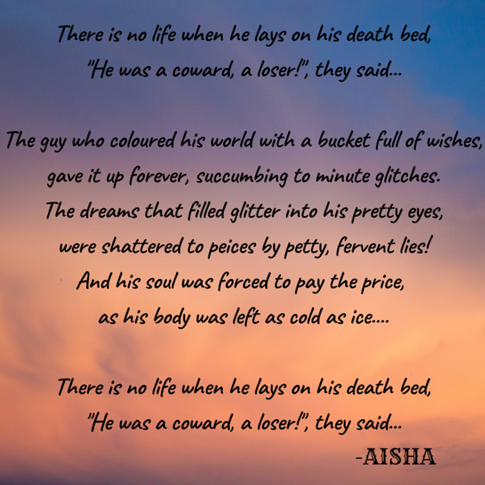 write a great story or poetry on any topic
