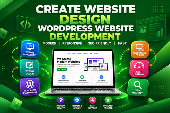create website development, website design, wordpress website redesign