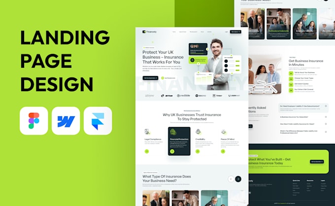 design a modern high converting landing page in figma