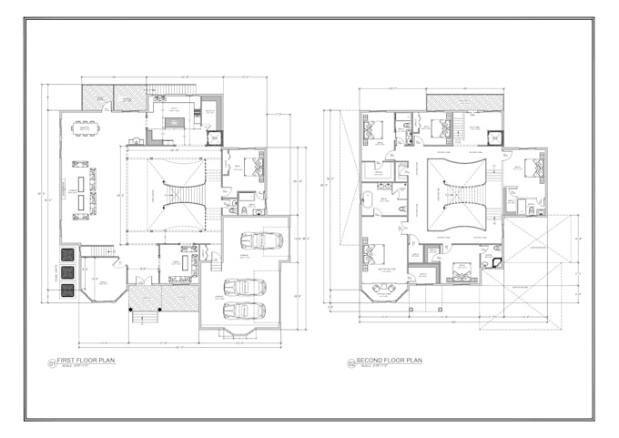 draft architectural house design, 2d floor plan or house plan