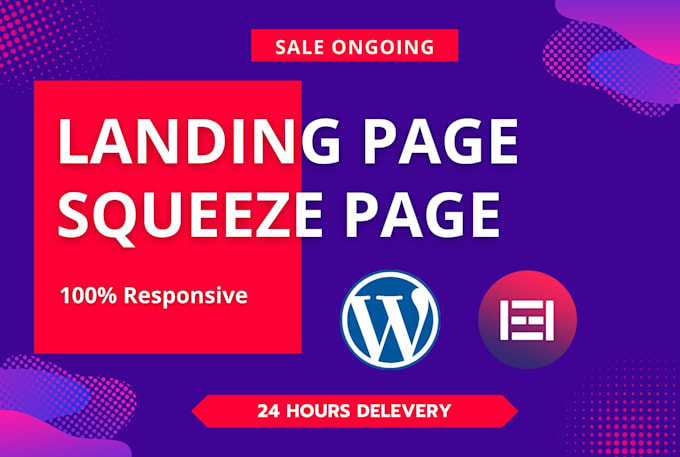 design a landing page or squeeze page with elementor pro