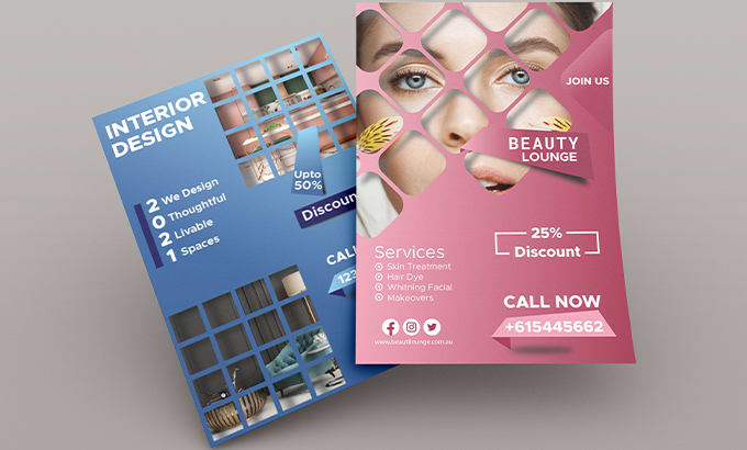 design business and event flyer, brochure