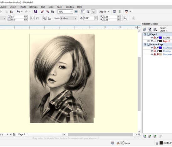 graphic design using corel draw and adobe