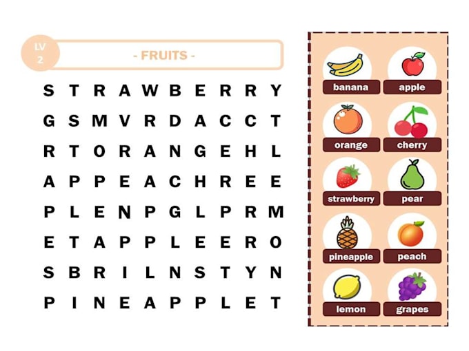 diseñare sopas de letras para aprender vocabulario