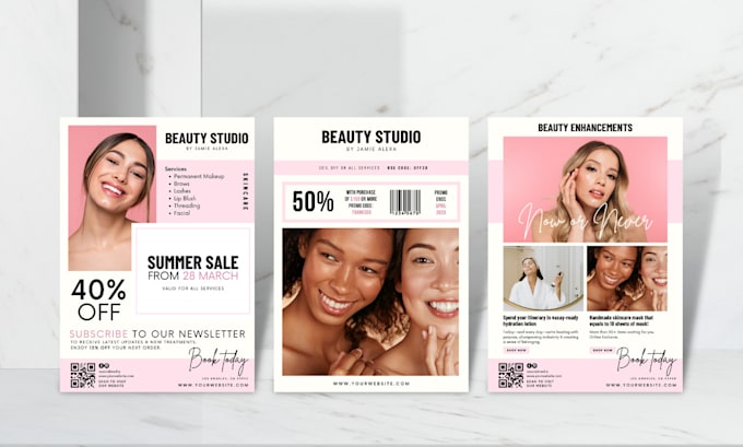design any beauty flyers printable and social media