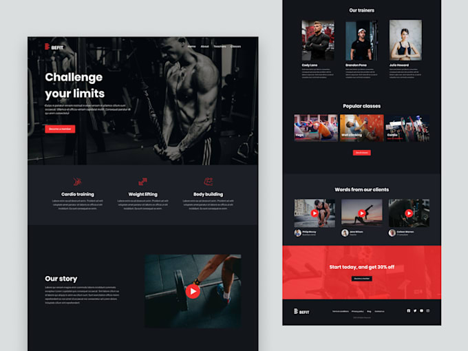design professional landing page