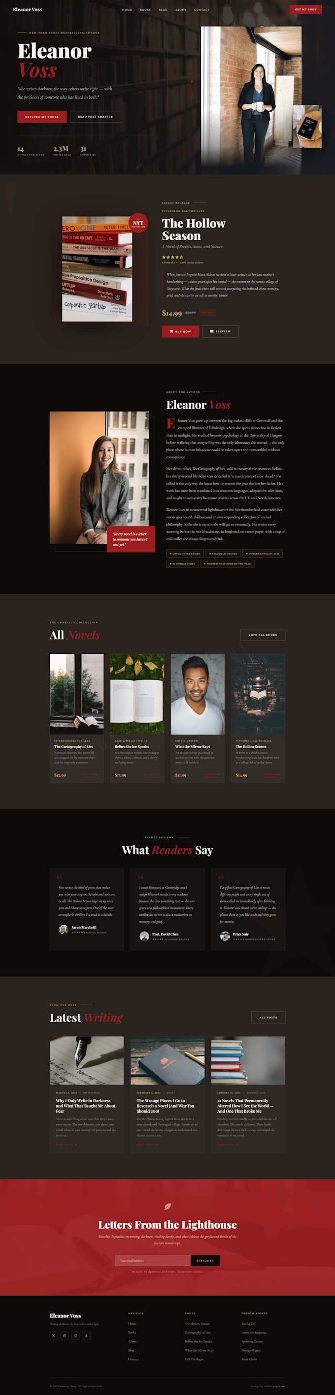design an exclusive author website for your books and portfolio