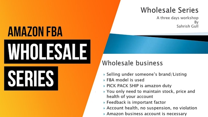 be your amazon wholesale fba virtual assistant
