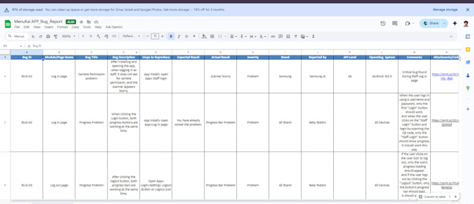 do a manual test and QA test of your app or website