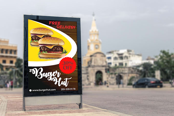 design print ready billboard, signage, yard sign, sign board