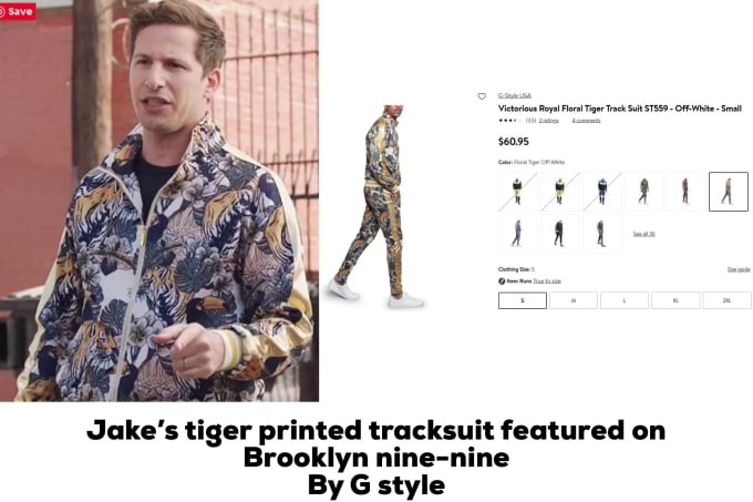 Royal Floral Tiger Track Suit
