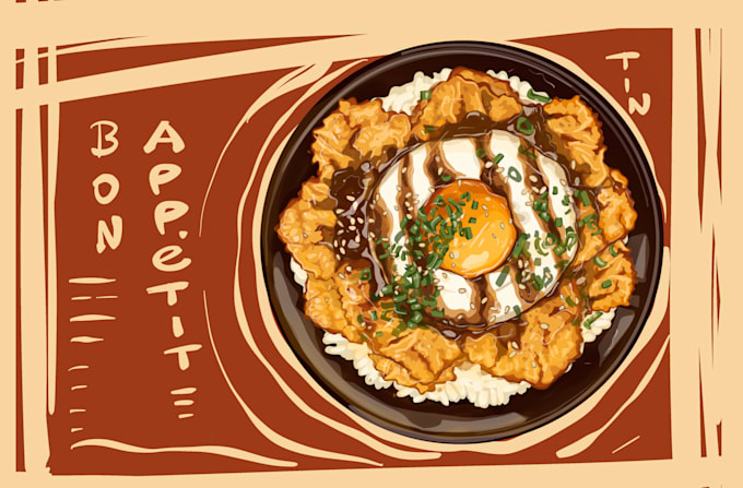 create best quality food and beverage illustrations