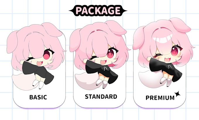 draw a super cute and sparkly custom chibi