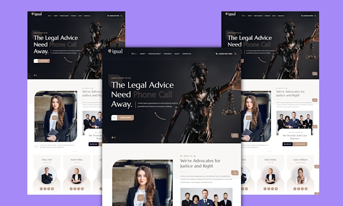 make wordpress lawyer attorney, law firm, and notary website