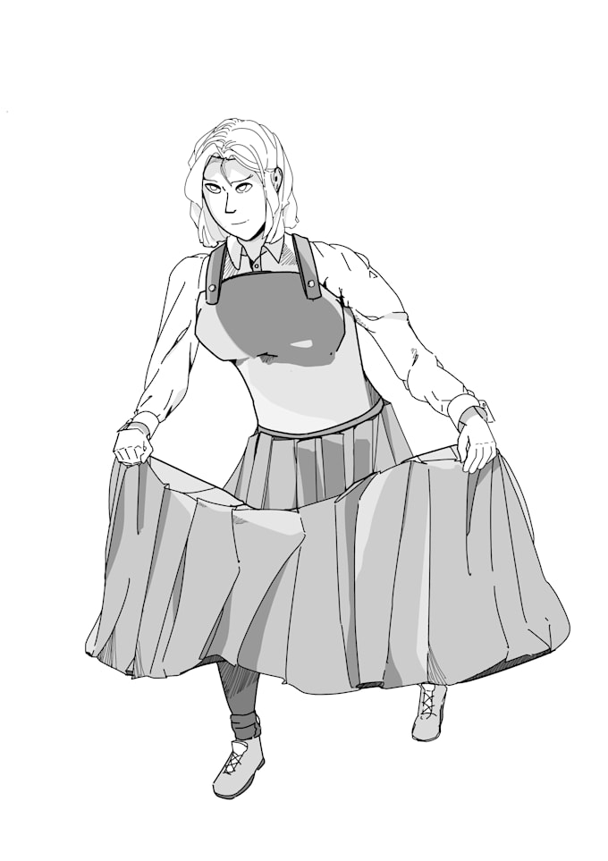 draw your character in my black and white manga style
